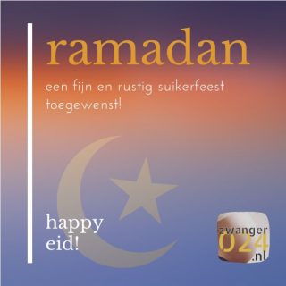 ∞ EID MUBARAK ∞ Morgen is alweer het einde van de jaarlijkse Islamitische vastenmaand Ramadan. Dit wordt gevierd met het Suikerfeest, wat morgenavond begint en (pas) donderdagavond eindigt. Het is een van de belangrijkste en vrolijkste feesten binnen de Islam.

Het is ook een feest dat gevierd MOET worden, met familie, buren, iedereen. Saamhorigheid staat er centraal. In gezamenlijke kring wordt het einde van het vasten gevierd door uitgebreid te eten en te drinken. Overigens is het niet zo dat tijdens het Suikerfeest alleen maar zoete lekkernijen worden gegeten; het is waarscijnlijk iets te letterlijk vertaald uit het Turks (Şeker Bayrami, letterlijk: Suiker Feest). Verder versieren vrouwen  hun handen met henna, wat symbool staat voor geluk en voorspoed.

Zwangeren en ook borstvoedende moeders zijn ontheven van de verplichting om mee te doen aan de Ramadan, maar ze mogen uiteraard wel het Suikerfeest meevieren. Mocht je wel aan de Ramadan hebben meegedaan, laat je dan goed begeleiden in het weer teruggaan naar een normaal eetpatroon. Bij problemen, contacteer je verloskundige, een dietiste, een lactatiekundige. 
Heb je er als begeleider in welke vorm dan ook vragen over, check dan eens de informatie op de site van @aziemafatima. 

Nog even ter info: de Arabische benaming van het Suikerfeest is Eid-al-Fitr, letterlijk vertaald: 'het feest van het verbreken van het vasten´

#zwanger #zwang024 #zwangerinnijmegen #suikerfeest #ramadan #eidalfitr #moederschap #borstvoeding #vasten #gezondheid #eidmubarak #muslimah #moslima #ramadanfeest #nijmegen #eidulfitr